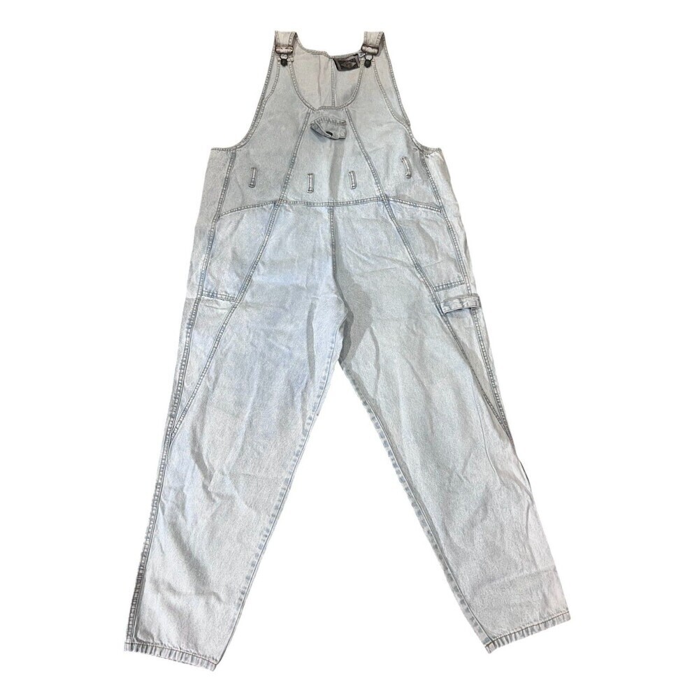 Vintage EXP Jeans No. 128 Denim Overall Jumpsuit Womens Sze 9 Blue Lightwash 90s